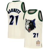 Kevin Garnett Minnesota Timberwolves Chainstitch Swingman Jersey - Cream sale