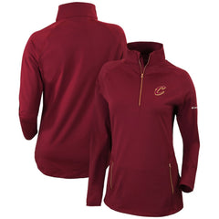 Cleveland Cavaliers Women's Omni-Wick Outward Nine Quarter-Zip Pullover Top sale - Burgundy on sale