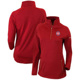 Detroit Pistons Women's Omni-Wick Outward Nine Quarter-Zip Pullover Top sale - Red for sale