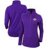 Los Angeles Lakers Women's Omni-Wick Outward Nine Quarter-Zip Pullover Top - Purple cheap