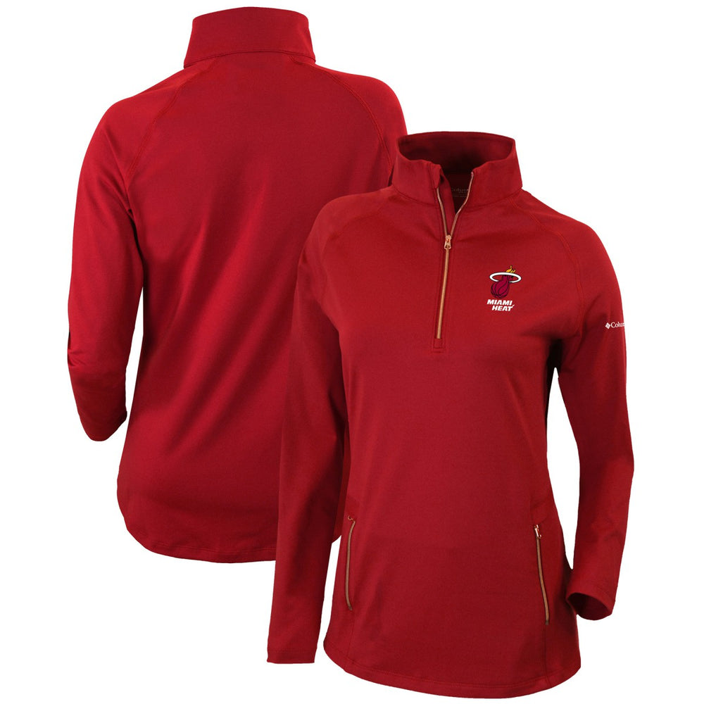 Miami Heat Women's Omni-Wick Outward Nine Quarter-Zip Pullover Top - Red for sale