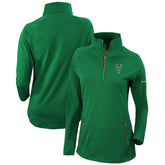 Milwaukee Bucks Women's Omni-Wick Outward Nine Quarter-Zip Pullover Top - Forest Green online