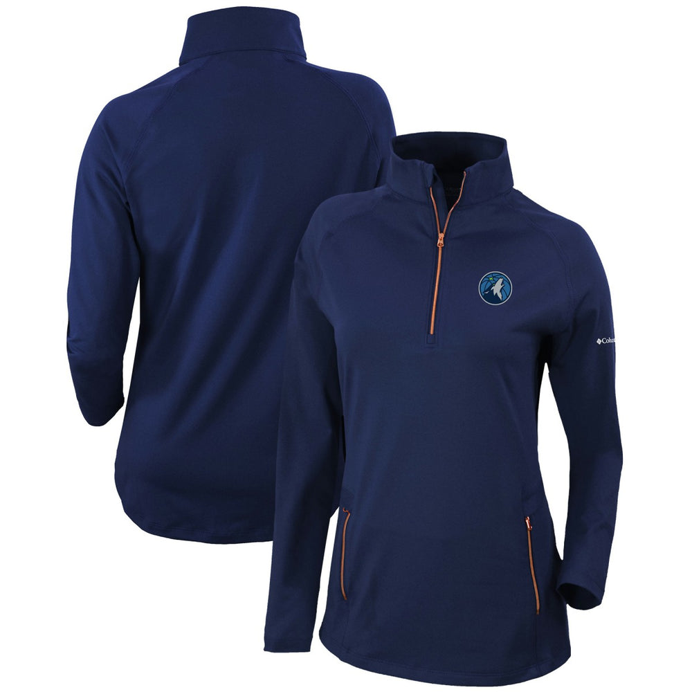 Minnesota Timberwolves Women's Omni-Wick Outward Nine Quarter-Zip Pullover Top - Navy shop