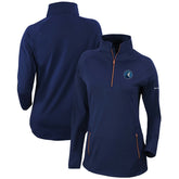 Minnesota Timberwolves Women's Omni-Wick Outward Nine Quarter-Zip Pullover Top - Navy shop