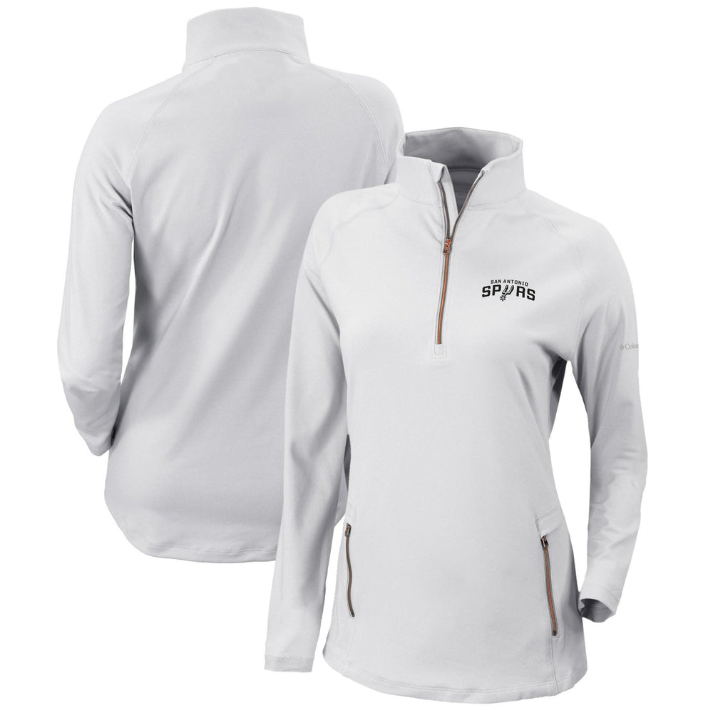 San Antonio Spurs Women's Omni-Wick Outward Nine Quarter-Zip Pullover Top - White discount
