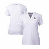 Los Angeles Chargers Cutter & Buck Women's Helmet Logo DryTec Forge Stretch V-Neck Blade Top - White discount