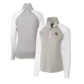San Francisco 49ers Cutter & Buck Women's Helmet Logo DryTec Forge Tonal Stripe Stretch Half-Zip Top - White for sale
