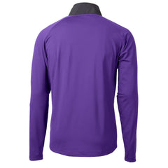 Minnesota Vikings Cutter & Buck Helmet Adapt Eco Knit Hybrid Recycled Quarter-Zip Pullover Top - Purple online