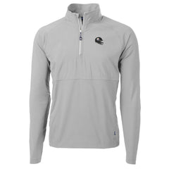Pittsburgh Steelers Cutter & Buck Helmet Adapt Eco Knit Hybrid Recycled Quarter-Zip Pullover Top - Silver for sale