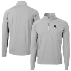 New York Giants Cutter & Buck Helmet Adapt Eco Knit Hybrid Recycled Quarter-Zip Pullover Top - Silver cheap