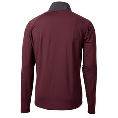 Washington Commanders Cutter & Buck Helmet Adapt Eco Knit Hybrid Recycled Quarter-Zip Pullover Top - Burgundy on sale