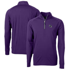 Minnesota Vikings Cutter & Buck Helmet Adapt Eco Knit Stretch Recycled Quarter-Zip Pullover Top - Purple sale