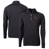 Washington Commanders Cutter & Buck Helmet Adapt Eco Knit Stretch Recycled Quarter-Zip Pullover Top - Black for sale
