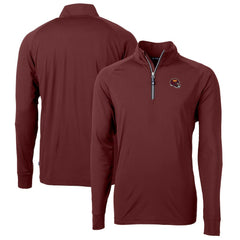 Washington Commanders Cutter & Buck Helmet Adapt Eco Knit Stretch Recycled Quarter-Zip Pullover Top - Burgundy for sale