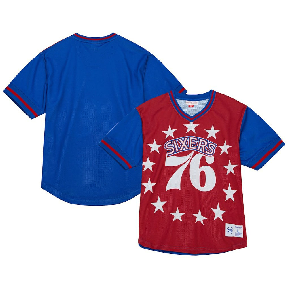 Philadelphia 76ers Jumbotron 3.0 Mesh V-Neck T-Shirt - Red online