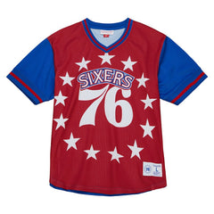 Philadelphia 76ers Jumbotron 3.0 Mesh V-Neck T-Shirt - Red online