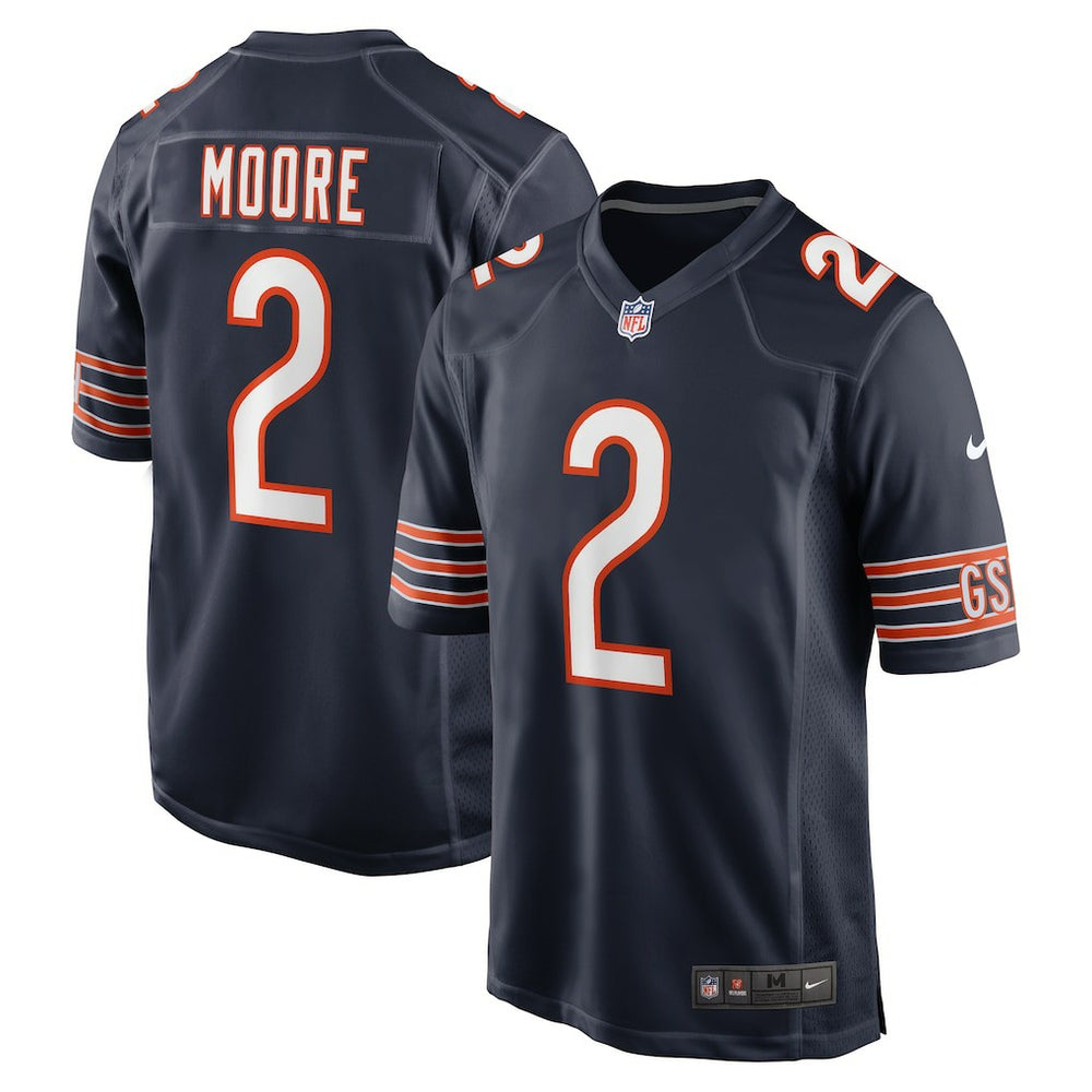 D.J. Moore Chicago Bears Team Color Game Jersey - Navy sale