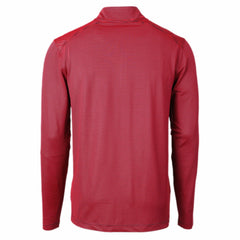 Milwaukee Brewers Cutter & Buck Americana Logo Big & Tall Virtue Eco Pique Recycled Quarter-Zip Pullover Top Red