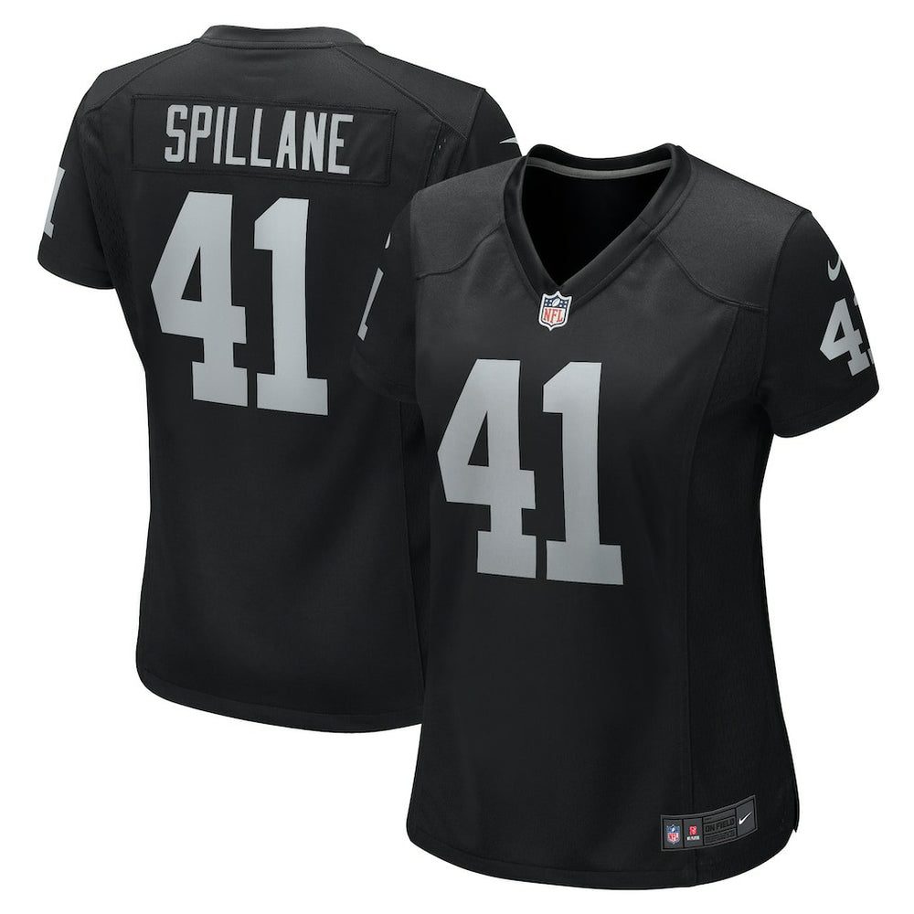 Robert Spillane Las Vegas Raiders Women's Game Player Jersey - Black for sale