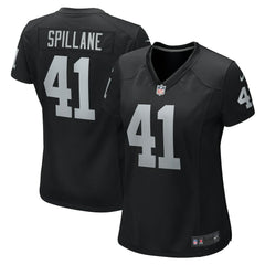 Robert Spillane Las Vegas Raiders Women's Game Player Jersey - Black for sale