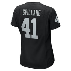 Robert Spillane Las Vegas Raiders Women's Game Player Jersey - Black for sale