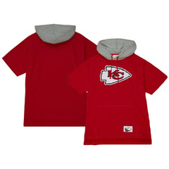 Kansas City Chiefs Postgame Short Sleeve Hoodie - Red sale