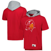 Tampa Bay Buccaneers Postgame Short Sleeve Hoodie - Red sale