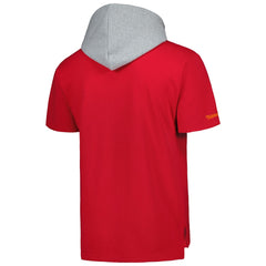 Tampa Bay Buccaneers Postgame Short Sleeve Hoodie - Red sale