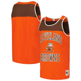 Cleveland Browns Heritage Colorblock Tank Top - Orange/Brown on sale
