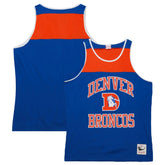 Denver Broncos Gridiron Classics Heritage Colorblock Tank Top - Royal/Orange discount
