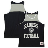 Las Vegas Raiders Heritage Colorblock Tank Top - Black/Silver for sale