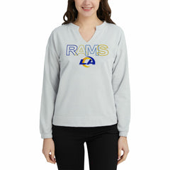 Los Angeles Rams Concepts Sport Women's Sunray Notch Neck Long Sleeve Top - Gray online