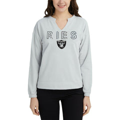 Las Vegas Raiders Concepts Sport Women's Sunray Notch Neck Long Sleeve Top - Gray sale