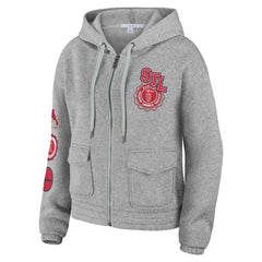 St. Louis Cardinals WEAR by Erin Andrews Women's Full-Zip Hoodie Gray
