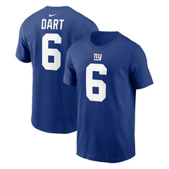 Jaxson Dart New York Giants Name & Number T-Shirt - Royal outlet