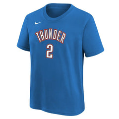 Shai Gilgeous-Alexander Oklahoma City Thunder Youth Icon Name & Number T-Shirt - Blue shop