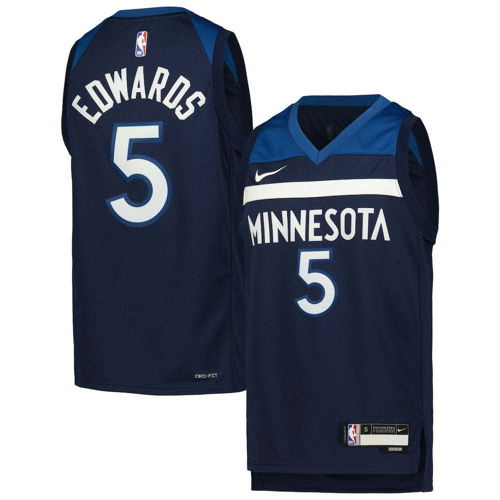 Anthony Edwards Minnesota Timberwolves Youth Swingman Jersey - Icon Edition - Navy discount