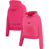 Minnesota Vikings Pro Standard Women's Triple Pink Cropped Pullover Hoodie discount