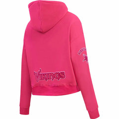 Minnesota Vikings Pro Standard Women's Triple Pink Cropped Pullover Hoodie discount