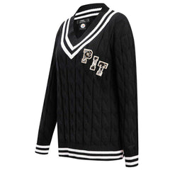 Pittsburgh Steelers Pro Standard Women's Prep V-Neck Pullover Sweater - Black for sale