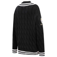 Pittsburgh Steelers Pro Standard Women's Prep V-Neck Pullover Sweater - Black for sale