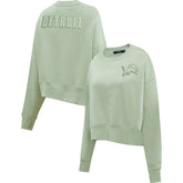 Detroit Lions Pro Standard Women's Oversized Cropped Neutral Pullover Sweatshirt - Light Green online