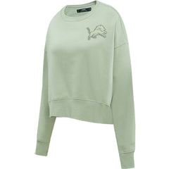 Detroit Lions Pro Standard Women's Oversized Cropped Neutral Pullover Sweatshirt - Light Green online
