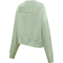 Detroit Lions Pro Standard Women's Oversized Cropped Neutral Pullover Sweatshirt - Light Green online