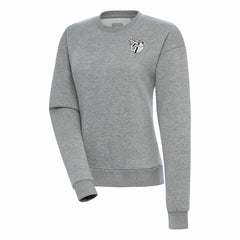 Cleveland Guardians Antigua Women's Brushed Metallic Victory Pullover Sweatshirt Heather Gray