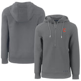 Cleveland Guardians Cutter & Buck Roam Eco Half-Zip Recycled Pullover Hoodie Gray