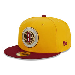 Brooklyn Nets Fall Leaves 2-Tone 59FIFTY Fitted Hat - Yellow/Red on sale