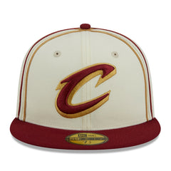 Cleveland Cavaliers Piping 2-Tone 59FIFTY Fitted Hat sale - Cream/Wine outlet