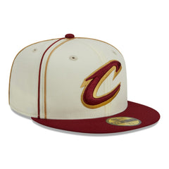 Cleveland Cavaliers Piping 2-Tone 59FIFTY Fitted Hat sale - Cream/Wine outlet