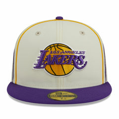 Los Angeles Lakers Piping 2-Tone 59FIFTY Fitted Hat - Cream/Purple outlet
